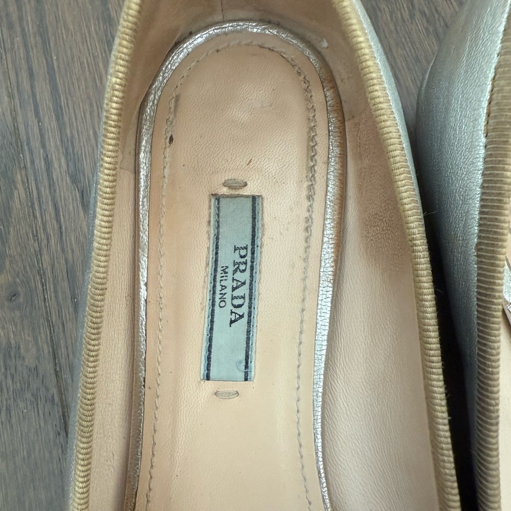 Prada Leather Ballet Flats Size 8-9 - Picture 8 of 13